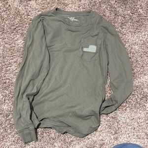 Vineyard vines Olive Green Long Sleeve Shirt size kids large